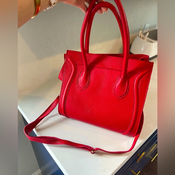Borse in Pelle Handbags - Borse in Pelle Made in Italy genuine leather tote. Red